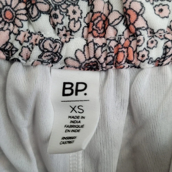 BP. Women's Mini Dress XS Floral Boho Babydoll Cotton Short Sleeve Square Neck - Picture 3 of 7